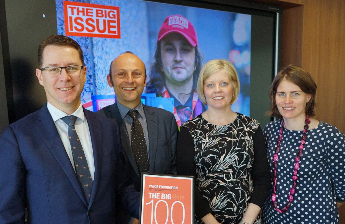 PAYCE Foundation supports "The Big Issue"